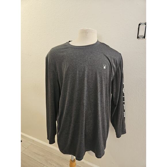 SPYDER Shirt Men's XXLarge Charcoal Rash Guard Surf - Sand - Sun - Picture 1 of 6